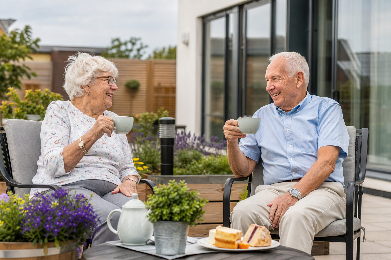 Warm companionship and reassurance in familiar surroundings